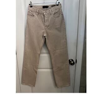 ALEX MILL Old Money mid-rise straight-leg jeans Sz 26 Cream Quiet Luxury Preppy